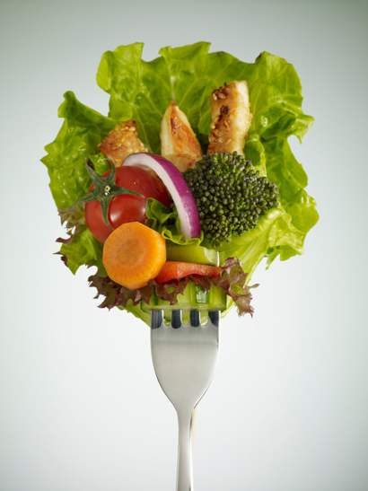 Healthy green food ready to be eaten